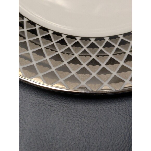 Set of 8 CIROA Luxe SILVER Metallic Dessert Side Salad Plates 6.25 Inches - Picture 5 of 5